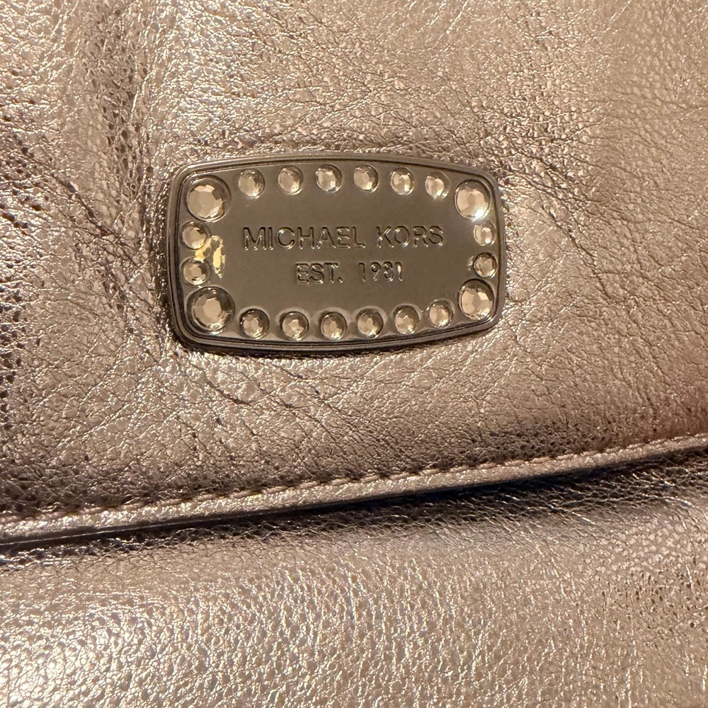 Michael Kors Jet Set Convertible Chain Bag In Metallic Rose Gold - Picture 6 of 12